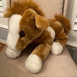 shalom toy co plush‎ horse Pony Brown White